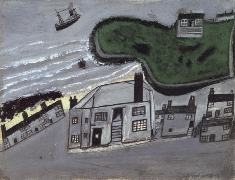 Alfred Wallis The Hold House Port Mear Square Island port Mear Beach oil painting image